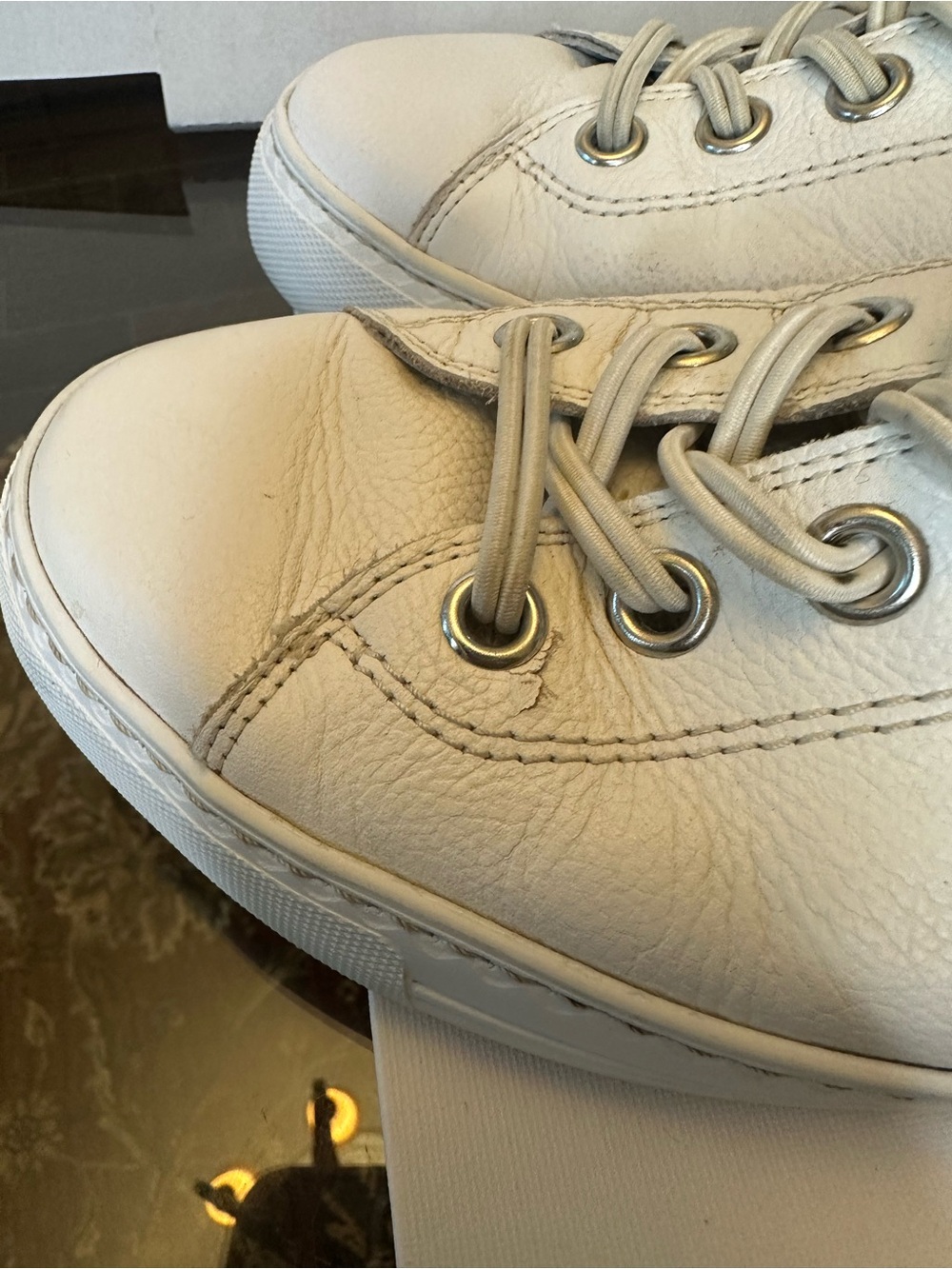 Pre-owned Paul Green Platform Sneaker Women White Leather Low-Top Sneakers Size - Picture 16 of 17